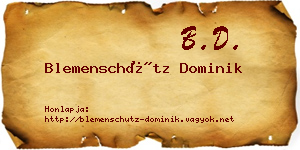 Blemenschütz Dominik névjegykártya